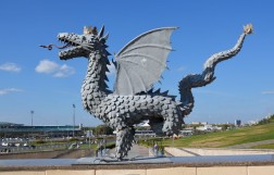 A monument to the dragon Zilant in Kazan