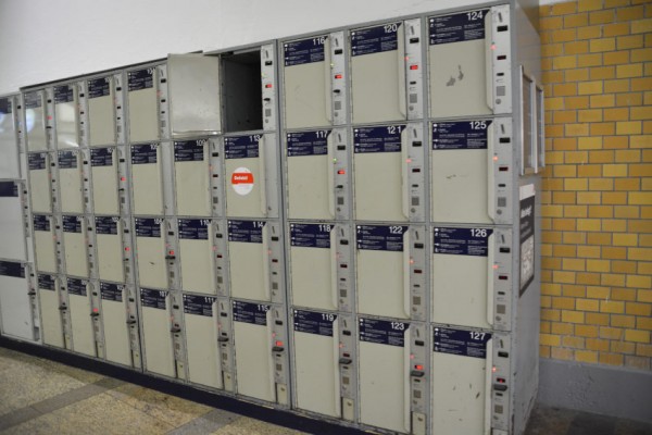 Luggage storage at Alexanderplatz station, Berlin